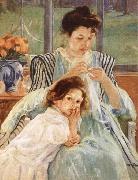 Mary Cassatt Young Mother Sewing oil painting